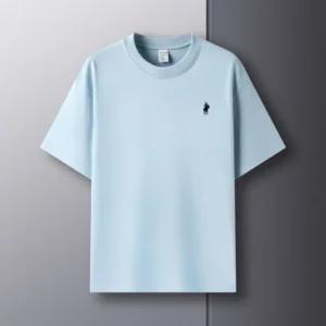 100% pure cotton short sleeve round neck men's T-shirt hot selling luxury brand summer exquisite pony embroidery breathable top - Image 6