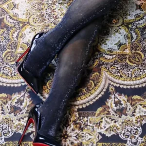 2024 New Spring/Summer 12cm Ultra Shallow Mouth Black Red Bottom High Heels Women's Thin Heels Sexy Pointed Large Single Shoes - Image 2