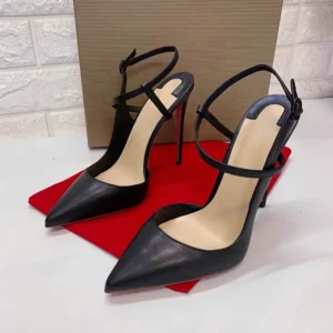 2024 New Spring/Summer 12cm Ultra Shallow Mouth Black Red Bottom High Heels Women's Thin Heels Sexy Pointed Large Single Shoes - Image 6