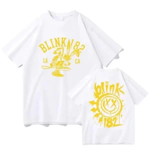 2026 New Blink 182 World Tour Fashion T-shirt Round Neck Follower Gifts for Men and Women Top Cotton T-shirt Blink 182 Tshirt - Image 2