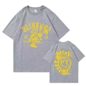 2026 New Blink 182 World Tour Fashion T-shirt Round Neck Follower Gifts for Men and Women Top Cotton T-shirt Blink 182 Tshirt - Image 3