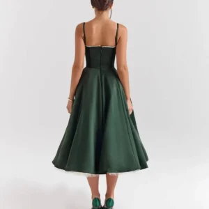 2026 Spring/summer High End Satin Strapless Heavy Industry French Waist Strap Sexy Hot Girl Medium Long Dress Women Elegant - Image 2
