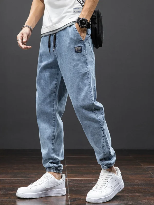 Spring Summer Black Blue Cargo Jeans Men Streetwear Denim Jogger Pants Men Baggy Harem Jean Trousers Plus Size Spring Summer Black Blue Cargo Jeans Men Streetwear Denim Jogger Pants Men Baggy Harem Jean Trousers Plus Size