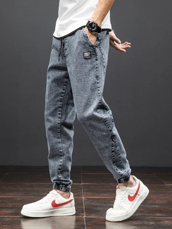 Spring Summer Black Blue Cargo Jeans Men Streetwear Denim Jogger Pants Men Baggy Harem Jean Trousers Plus Size 5