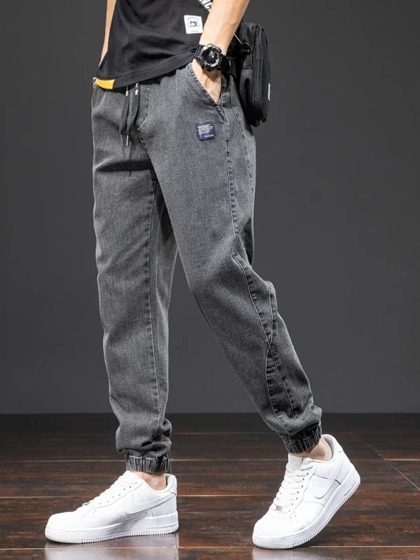 Spring Summer Black Blue Cargo Jeans Men Streetwear Denim Jogger Pants Men Baggy Harem Jean Trousers Plus Size 4