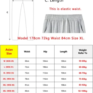 Summer Men\'s Sport Pants Lightweight Cotton Straight Leg Grey Sweatpants Loose Fit Jogging Pants Casual Home Gym Trousers 6