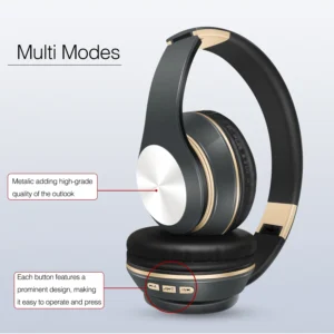 Bluetooth Earphones Over-ear Foldable Computer Wireless Headphones with Mic Noise Cancellation HIFI Stereo Gaming Headset - Image 6