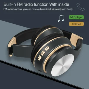Bluetooth Earphones Over-ear Foldable Computer Wireless Headphones with Mic Noise Cancellation HIFI Stereo Gaming Headset - Image 3
