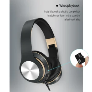 Bluetooth Earphones Over-ear Foldable Computer Wireless Headphones with Mic Noise Cancellation HIFI Stereo Gaming Headset - Image 4