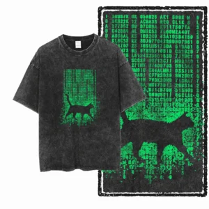 COOLMIND DB cat Printed Cotton Acid Washed Exclusive Graphic Unisex T Shirt Cool Streetwear Men Tshirts Big Size Tee for men - Image 6