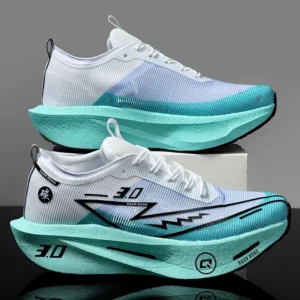 Couple breathable mesh carbon board shoes, student sports exam shoes, Chunta ultra light rebound marathon running shoes - Image 3