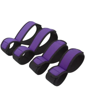 Couples Bondage Kit Adjustable Nylon Cuffs Silk Ribbons Under Bed Restraint System Thigh Restraints - Image 3