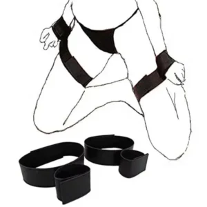 Couples Bondage Kit Adjustable Nylon Cuffs Silk Ribbons Under Bed Restraint System Thigh Restraints - Image 5