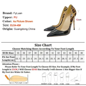 Designer New 8CM 10CM 12CM Gradient Color Leopard Print High Heels For Woman Single Shoes Plus Size 45 Womens Pointed Toe Pumps - Image 4