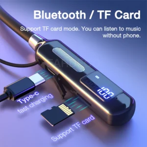 EARDECO 120 Hours Playback Wireless Headphones with Microphone Bluetooth Earphone Headphone Bass Phone Neckband Earphones Stereo - Image 5