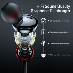 EARDECO Sport HiFi Wireless Headphones Noise Canceling Bluetooth Headphone Bass Stereo Music Bluetooth Earphone HD Microphone - Image 3