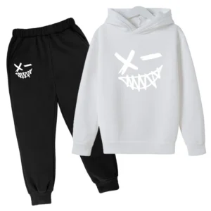 Evil Smile Printed 2024 Baby Summer Clothes for Children From 1 to 12 Years Kids Clothes Boys Child Sets Suit for Girls Boy Set - Image 3