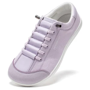 HOBIBEAR Wide Toe Barefoot Shoes for Unisex Minimalist Canvas Sneakers Lightweight Adjustable Slip On Walking Shoes - Image 1