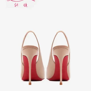 Heeled sandals Red Shiny Bottoms Naked color luxury Hollow 2025 New Elegant High Heels Sexy Slingbacks Ladies Shoes Women shoes - Image 2