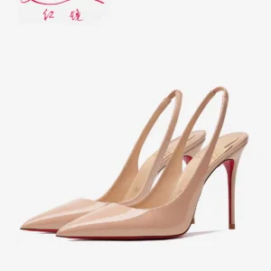 Heeled sandals Red Shiny Bottoms Naked color luxury Hollow 2025 New Elegant High Heels Sexy Slingbacks Ladies Shoes Women shoes - Image 1
