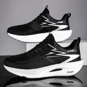Marathon Men Sports Running Shoes Carbon Board Air Cushion Breathable Lightweight Women's Comfortable Athletic Nonskid Sneakers - Image 3