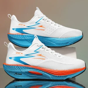 Marathon Men Sports Running Shoes Carbon Board Air Cushion Breathable Lightweight Women's Comfortable Athletic Nonskid Sneakers - Image 1
