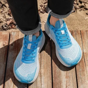 Men's Laced Mesh Comfortable Breathable Lightweight Wide Palm Shoes Rebound Sole Park Running Sports Shoes - Image 6