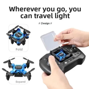 Mosquito drone, mini folding drone, aerial camera drone, student remote-controlled helicopter, small toy - Image 3