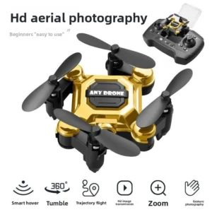 Mosquito drone, mini folding drone, aerial camera drone, student remote-controlled helicopter, small toy - Image 6