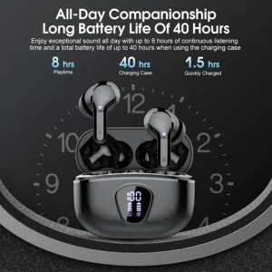 New Wireless Earbuds HiFi Stereo Headphones BT5.3 with ENC Noise Cancelling 48H LED Display Ear Buds IP7 Waterproof Earphones - Image 3
