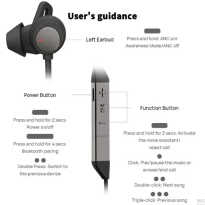 Original Huawei Freelace Pro Headphones Wireless Bluetooth 5.0 Earphones Active Noise Cancellation Earbuds Neckband Hifi Headset - Image 5