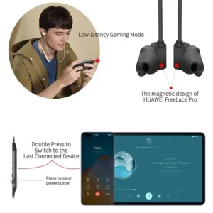 Original Huawei Freelace Pro Headphones Wireless Bluetooth 5.0 Earphones Active Noise Cancellation Earbuds Neckband Hifi Headset - Image 6