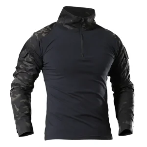 Outdoor Tactical Hiking T-Shirts Men Combat Military Army CP Camouflage Long Sleeve Hunting Climbing Shirt Cotton Sport Clothes - Image 3