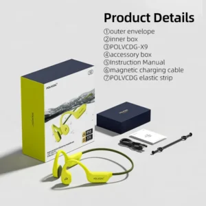 POLVCDG X9 Bone Conduction Earphones 32G IPX8 Waterproof Open Design for Swimming Running Cycling Hanging Earphones - Image 6