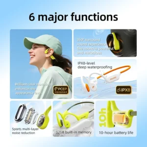 POLVCDG X9 Bone Conduction Earphones 32G IPX8 Waterproof Open Design for Swimming Running Cycling Hanging Earphones - Image 4