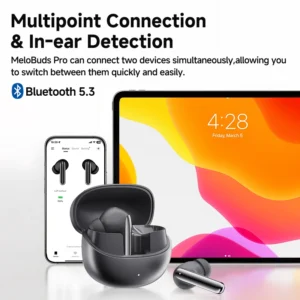 QCY MeloBuds Pro ANC Bluetooth 5.3 Earphones Wireless 46dB Hybrid ANC Hi-Res LDAC Earbuds 6 Mic Headphones 34H in-Ear Detection - Image 6