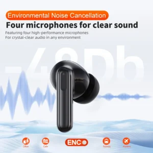 QERE E50 Wireless Headphones, TWS Bluetooth 5.3,HD Microphone,HIFI Earphones,13mm Driver,60ms Low Latency,4 Mics, ENC Call, New - Image 6