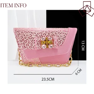 Queena Yan 2025 Shiny Italian Fashion Pointed Toe Women Heel Fashion Rhinestone Decoration Pink Color Shoes And Bag Set - Image 6