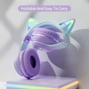 RGB Glow Earphones Wireless Earbuds 5.3 Cat Ear Bluetooth Sports Headphones Bluetooth Mp3 Players Microphone Sale Headset Gamer - Image 4