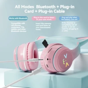 RGB Glow Earphones Wireless Earbuds 5.3 Cat Ear Bluetooth Sports Headphones Bluetooth Mp3 Players Microphone Sale Headset Gamer - Image 5