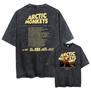 Retro Rock Arctic Monkeys Music Album Graphic T-Shrit Men's Vintage Washed Oversized Short Sleeve T Shirt Y2k Hip Hop Streetwear - Image 6