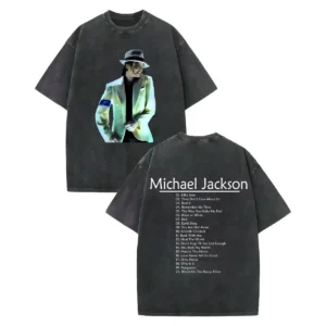 Vintage Washed Michael Jackson Graphic T Shirts Men Women Harajuku Rock Clothing T-shirts Fashion Casual Short Sleeve T-shirt - Image 6