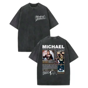 Vintage Washed Michael Jackson Graphic T Shirts Men Women Harajuku Rock Clothing T-shirts Fashion Casual Short Sleeve T-shirt - Image 5