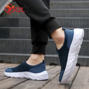YRZL Lightweight Men Casual Shoes Breathable Slip on Male Casual Sneakers Anti-slip Men's Flats Outdoor Walking Shoes Size 39-46 - Image 2