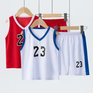 2/4Pcs Summer Children's Quick-drying Sports Suit Boys Casual Ball Sleeveless T-shirt Girls Joker Mixed Color Combination Shorts - Image 4