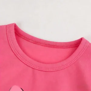 Baby Girl Summer Outfit Set Short Sleeve T-shirt And Shorts Children's Clothing Ages 0-4T - Image 4