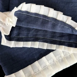 Bear Leader Korean Version Kids Clothes Girls Blue Imitation Denim Suit Summer New Sleeveless Top+Wide Leg Pants Two-piece Set - Image 4