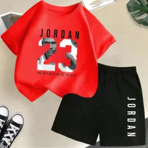 Summer Short Sleeve Children's T-shirt Set Sports Fashion Boys Girls Shorts 2pcs Set Casual Brand Print Graphics Kid Set Outfits - Image 5