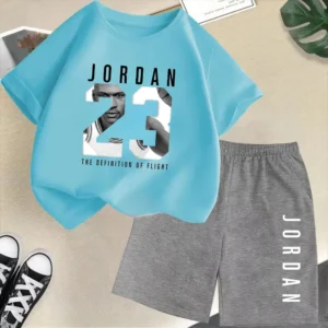 Summer Short Sleeve Children's T-shirt Set Sports Fashion Boys Girls Shorts 2pcs Set Casual Brand Print Graphics Kid Set Outfits - Image 6